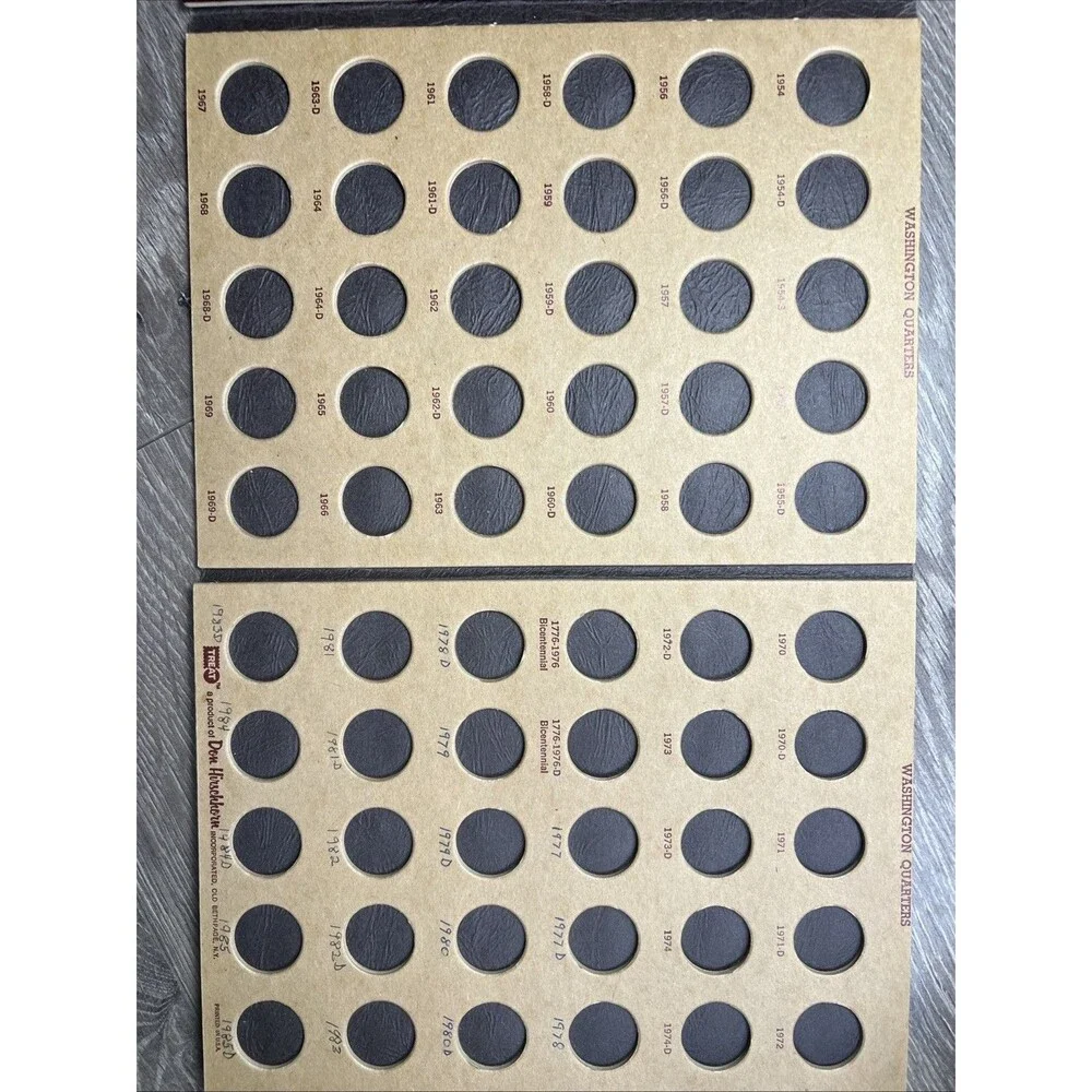 Used Treat Hobby Products #2525 Quarter Coin Album 1932 to 1980+